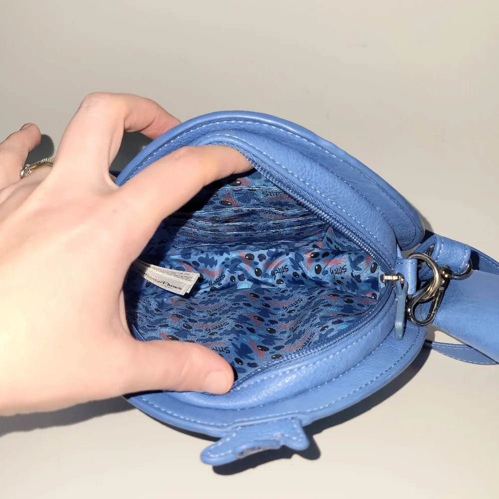 New Disney Parks Loungefly Stitch Blue Crossbody Purse Bag - Picture 7 of 9